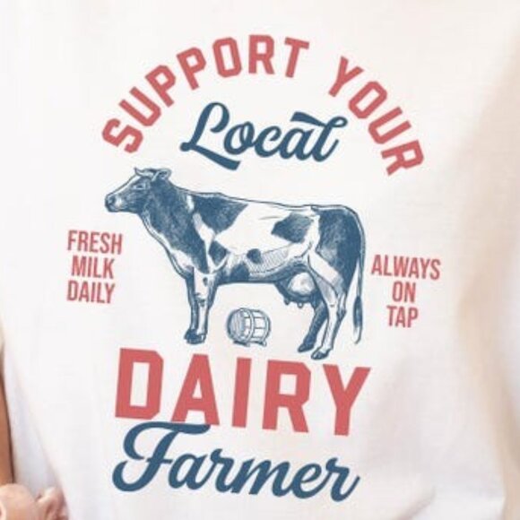 Support Local Dairy Farmer Shirt, Funny Breastfeeding Shirt - Picture 2 of 3